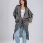 Fringes Cardigan in Grey