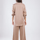 Wrap satin Set in Camel
