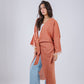 Fringes Cardigan in Coral