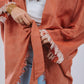 Fringes Cardigan in Coral