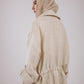 Sparkly linen jacket in Beige
