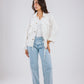 Sparkly linen jacket in White