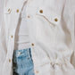 Sparkly linen jacket in White