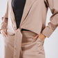 Wrap satin Set in Camel