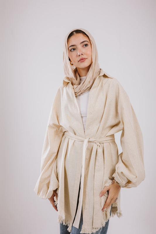 Kokta chemise in beige