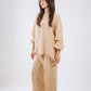 Asymmetrical crinky set in Beige