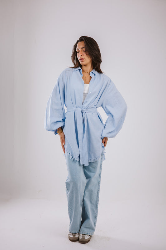 Kokta chemise in babyblue