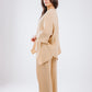 Asymmetrical crinky set in Beige