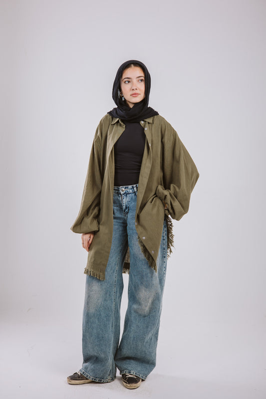 Kokta chemise in olive