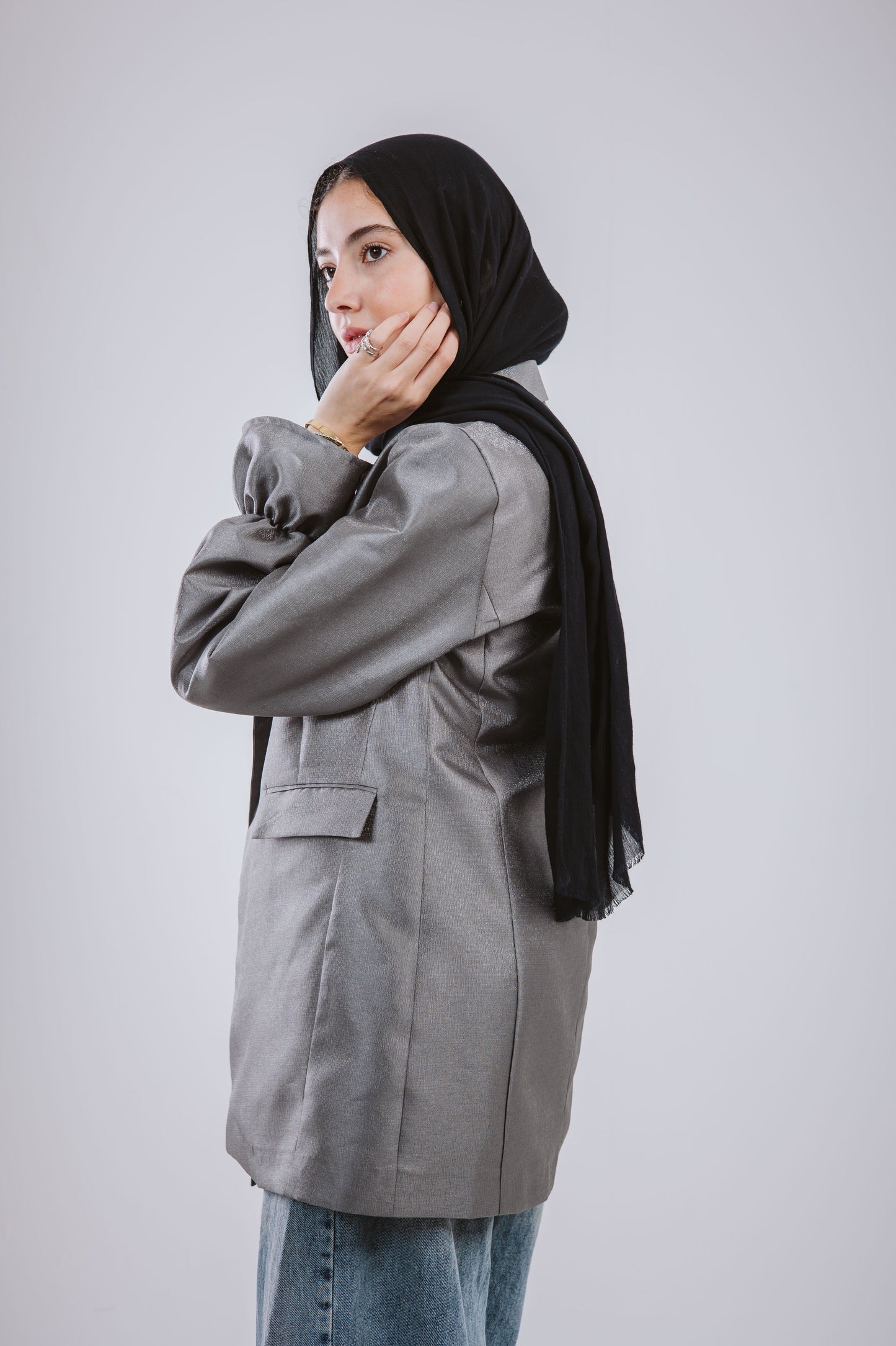 The Dazzling Blazer in Silver