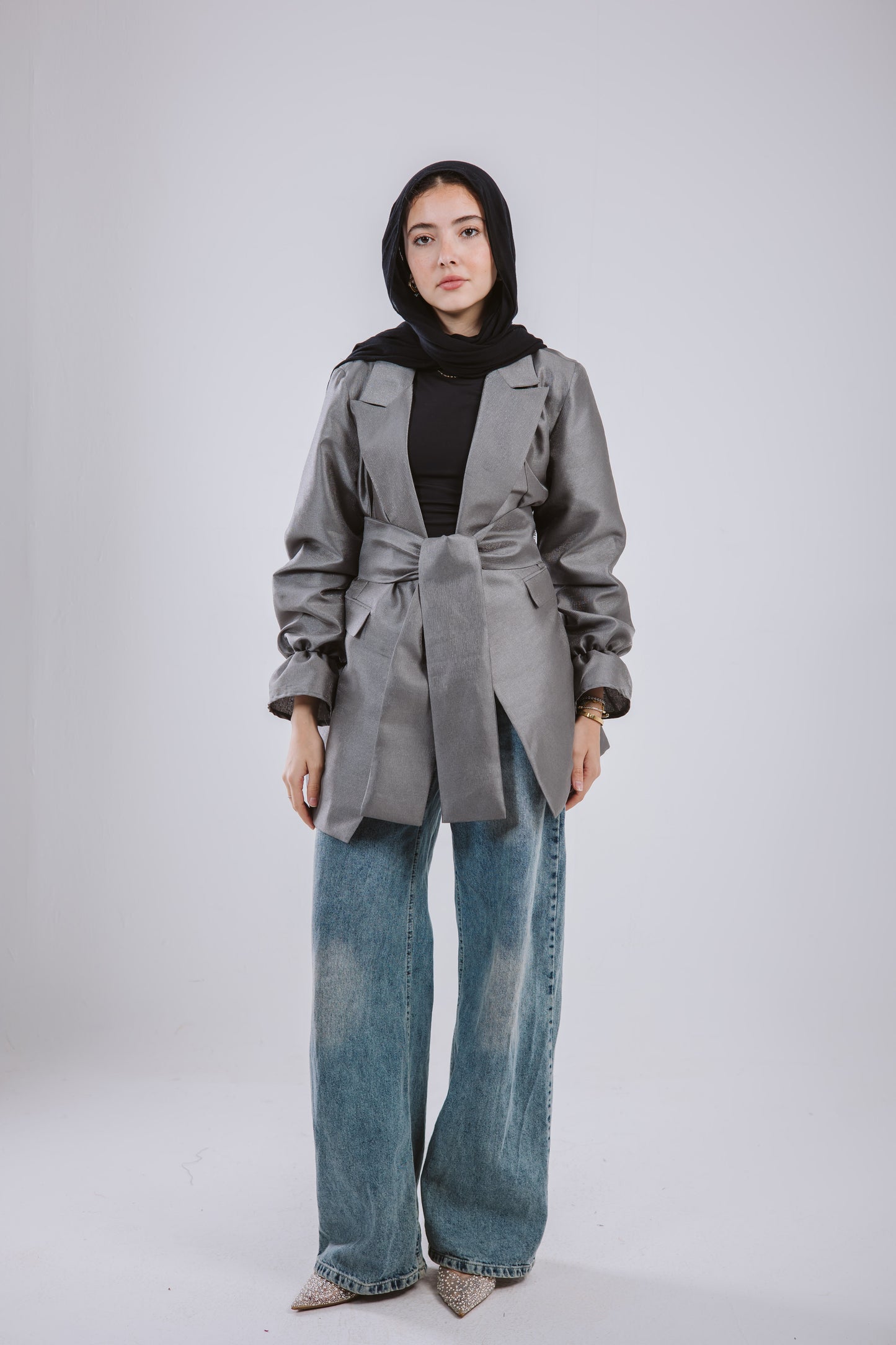 The Dazzling Blazer in Silver