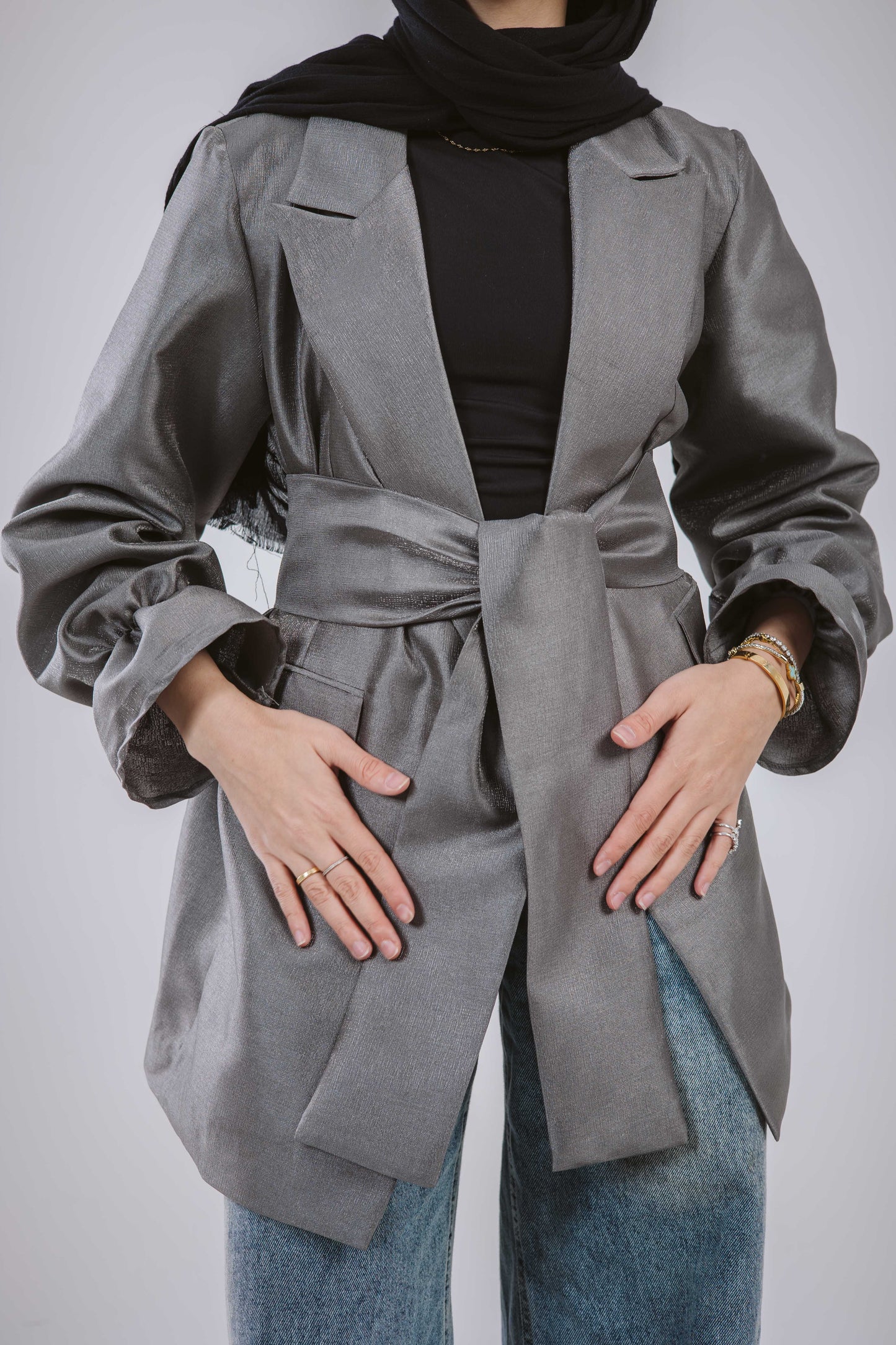 The Dazzling Blazer in Silver