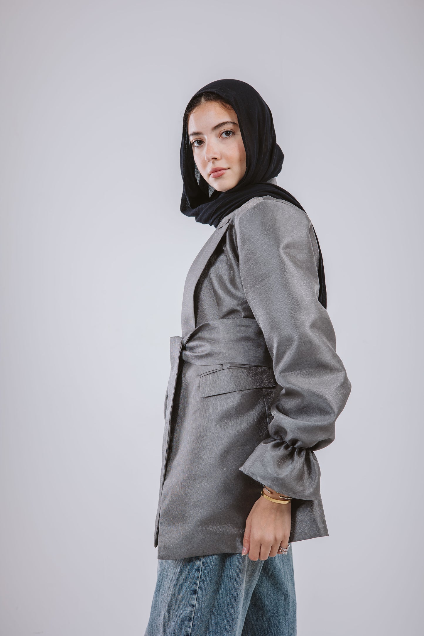 The Dazzling Blazer in Silver