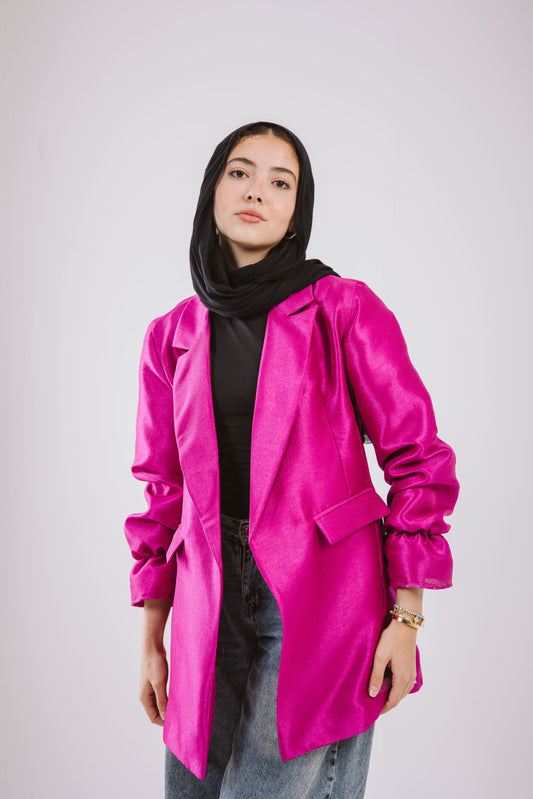 The Dazzling Blazer in Fushia