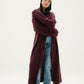 Free Spirit Fringe Cardigan in Burgundy  ( Pre order )