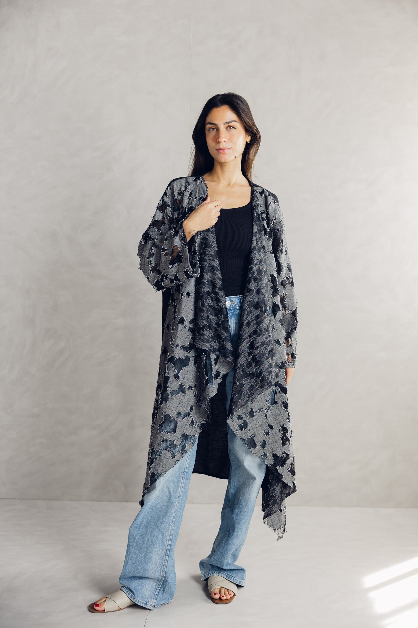 Asymmetrical edgy cardigan