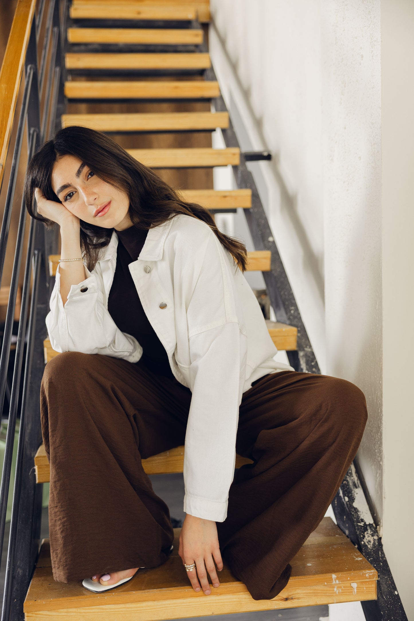 Snatched waist pants in Brown