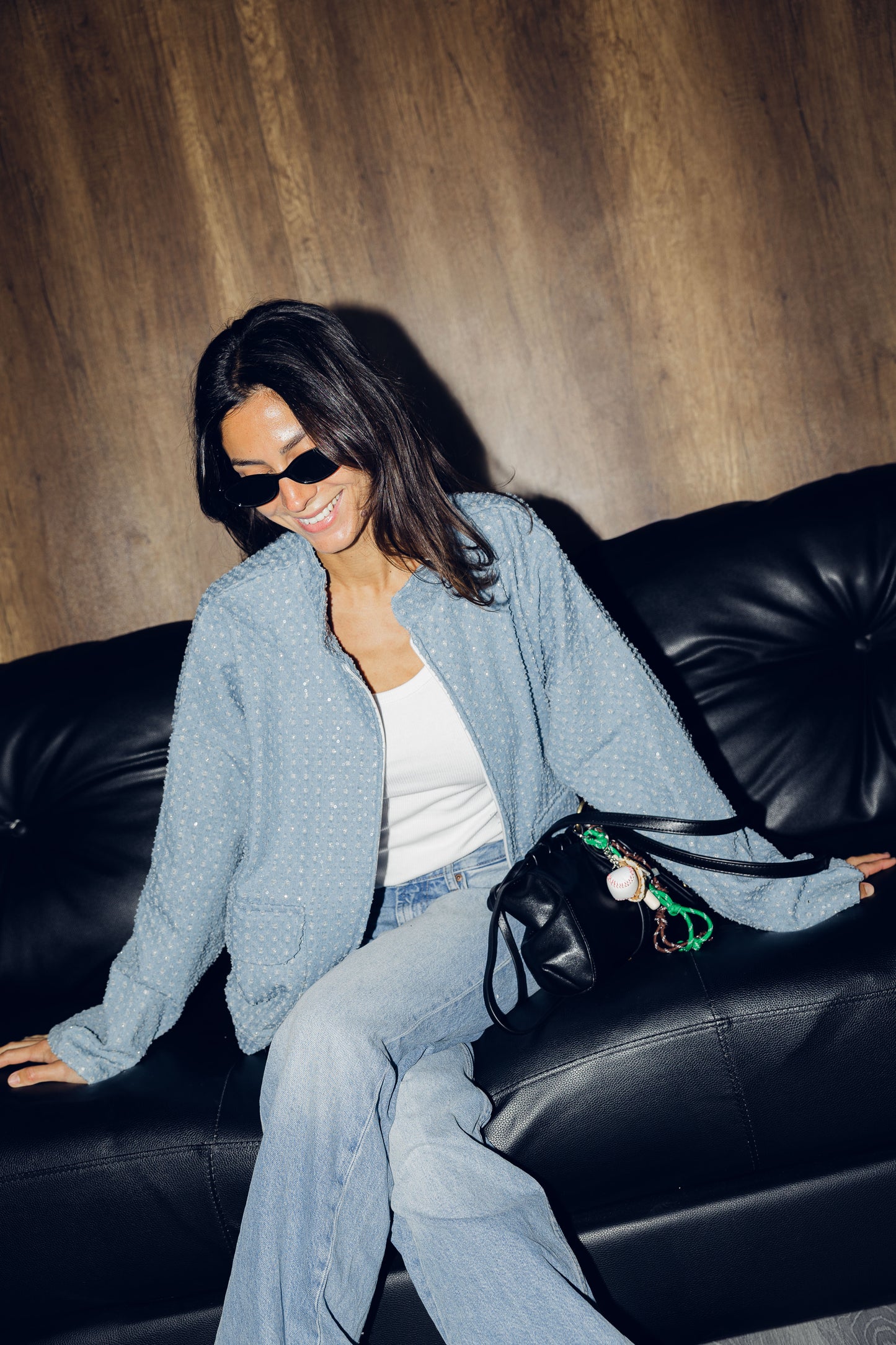 Sparkly bomber jacket