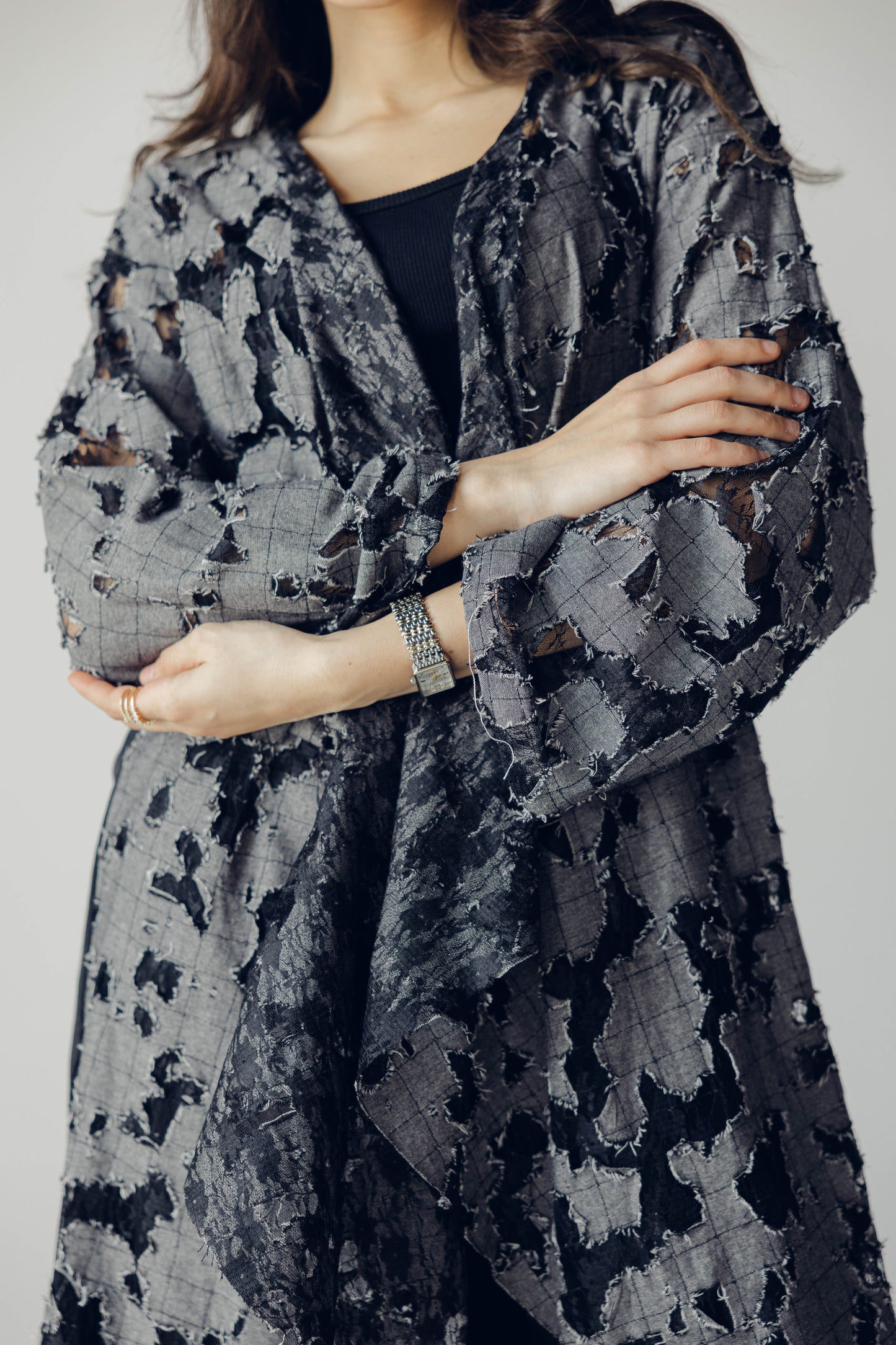 Asymmetrical edgy cardigan