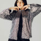 Beaded Shimmer Blazer in silver