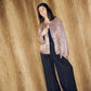 Beaded Shimmer Blazer in Champange
