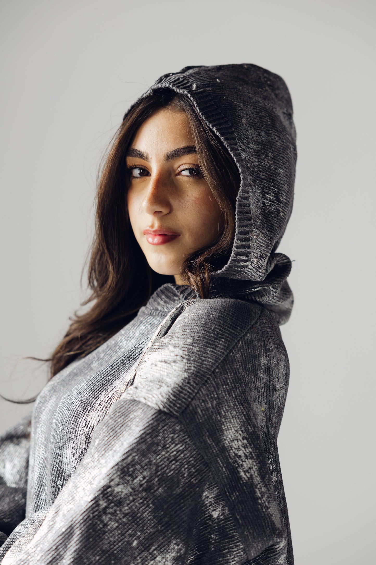 Metalic knit in grey