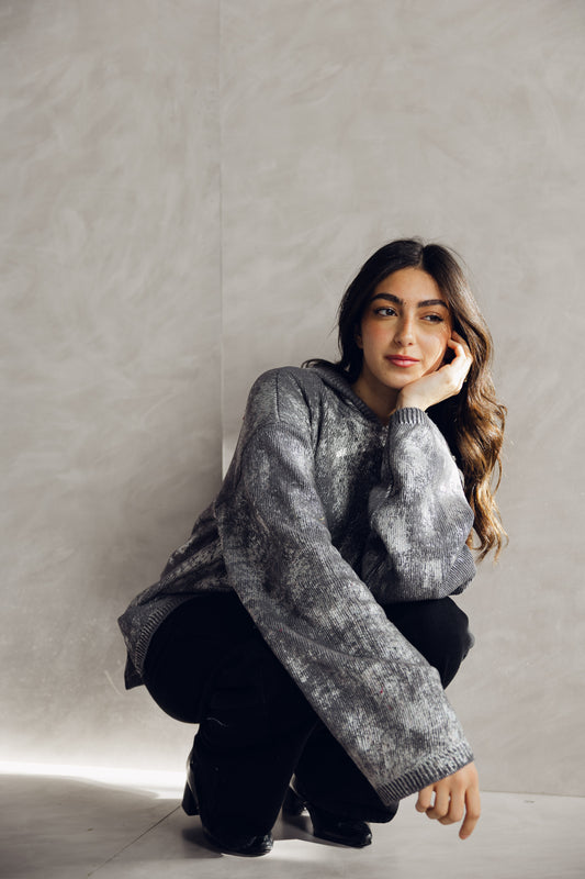 Metalic knit in grey