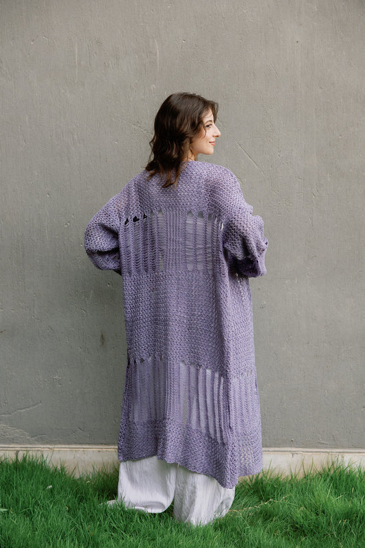SeaSide Cardigan in Lavender