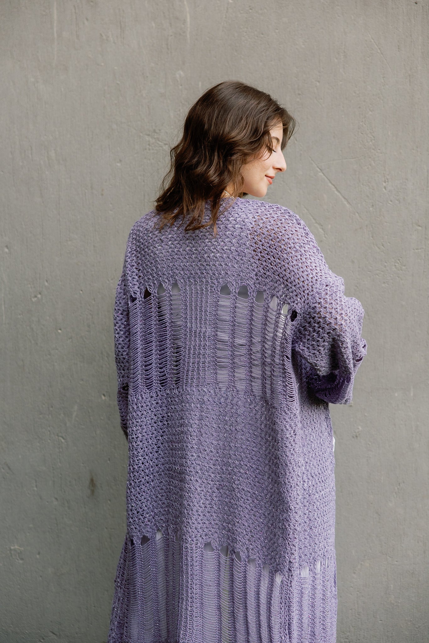 SeaSide Cardigan in Lavender