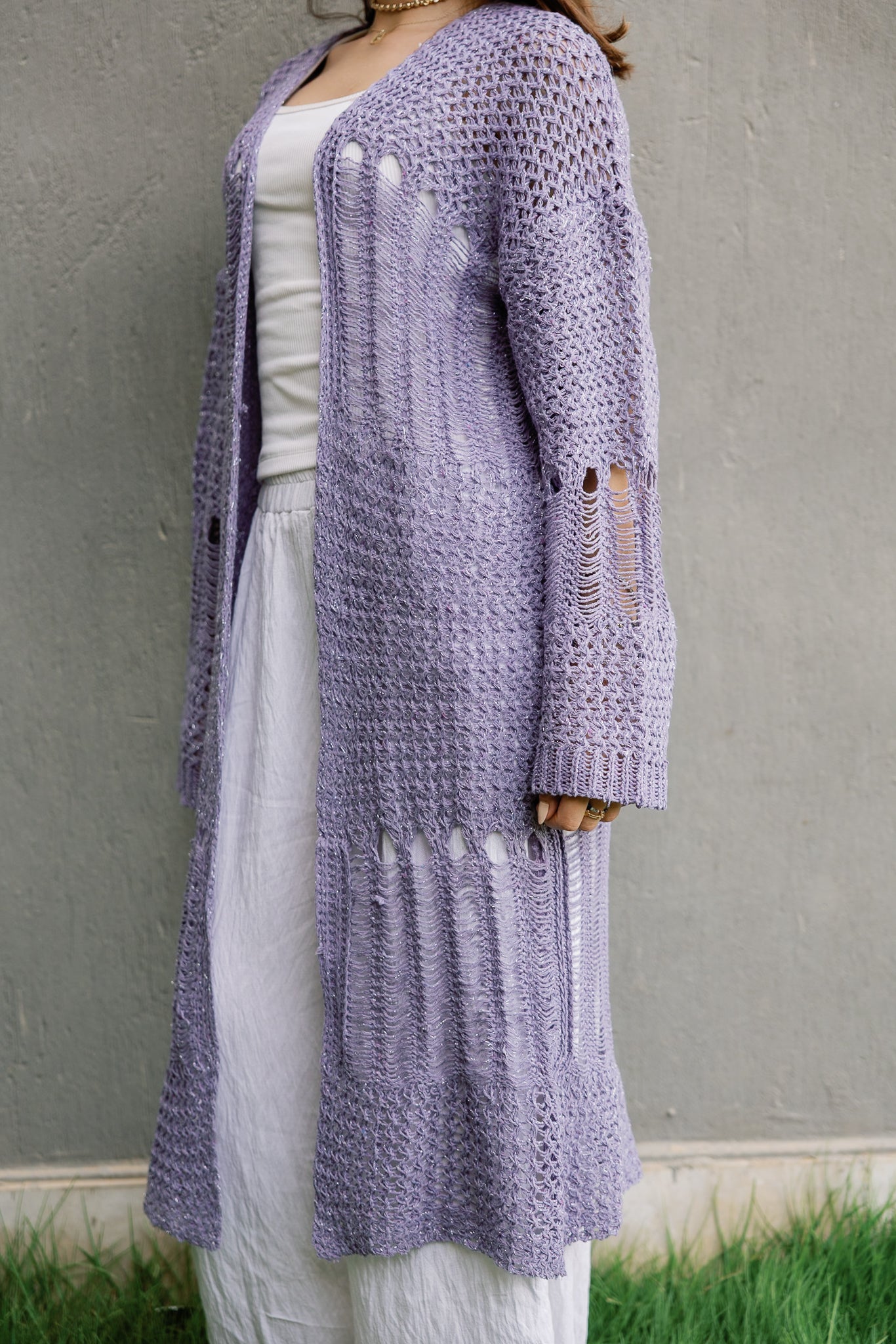 SeaSide Cardigan in Lavender