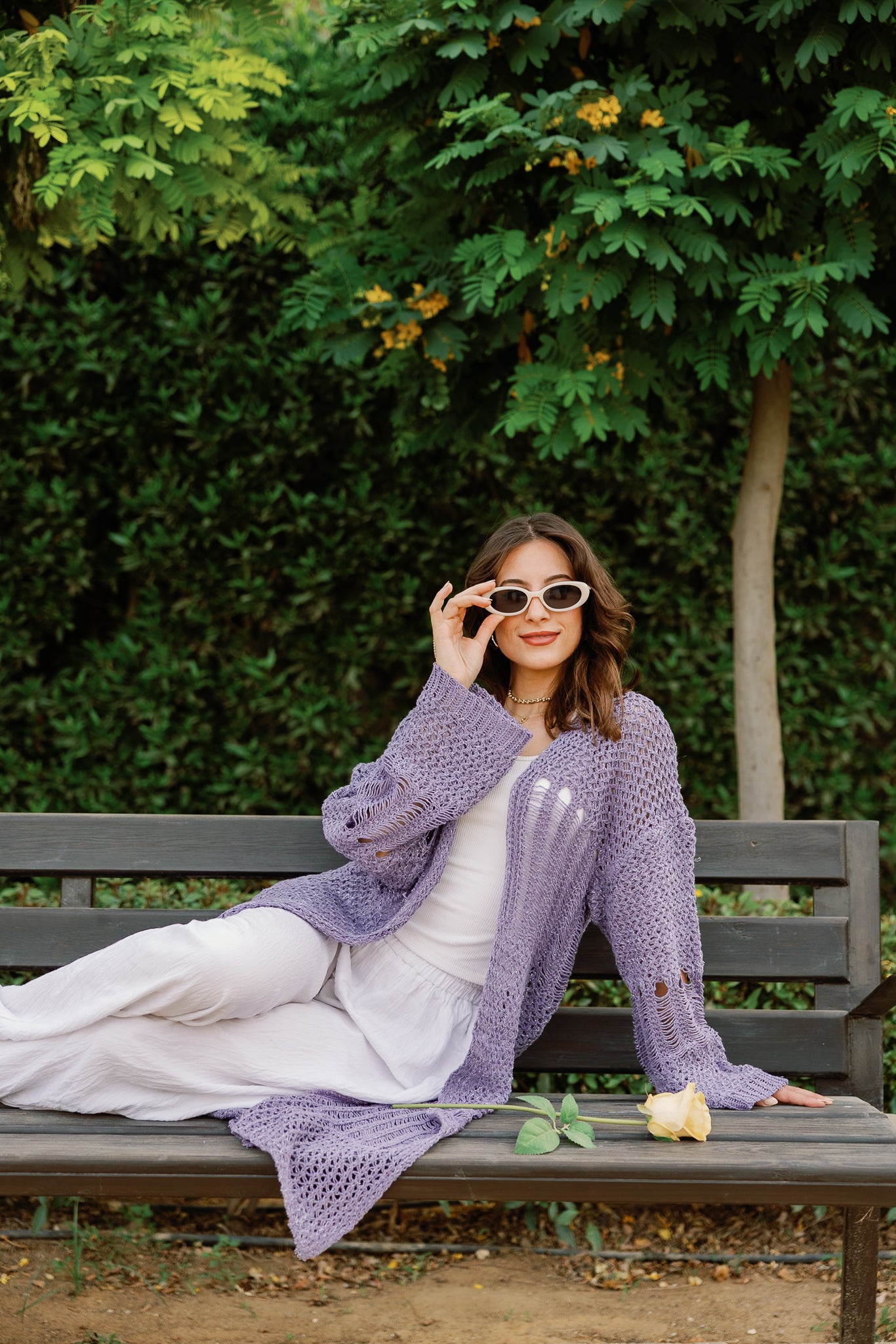 SeaSide Cardigan in Lavender