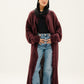 Free Spirit Fringe Cardigan in Burgundy  ( Pre order )