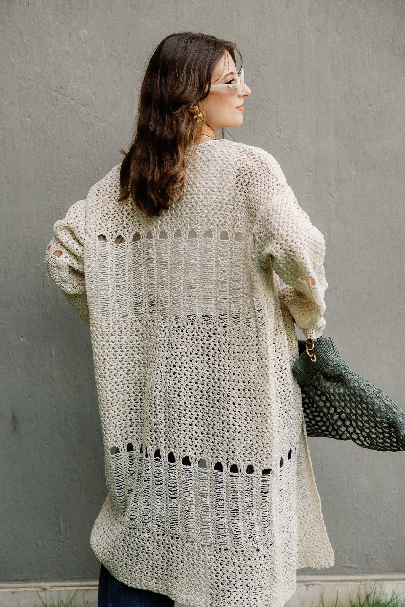 SeaSide Cardigan in Beige
