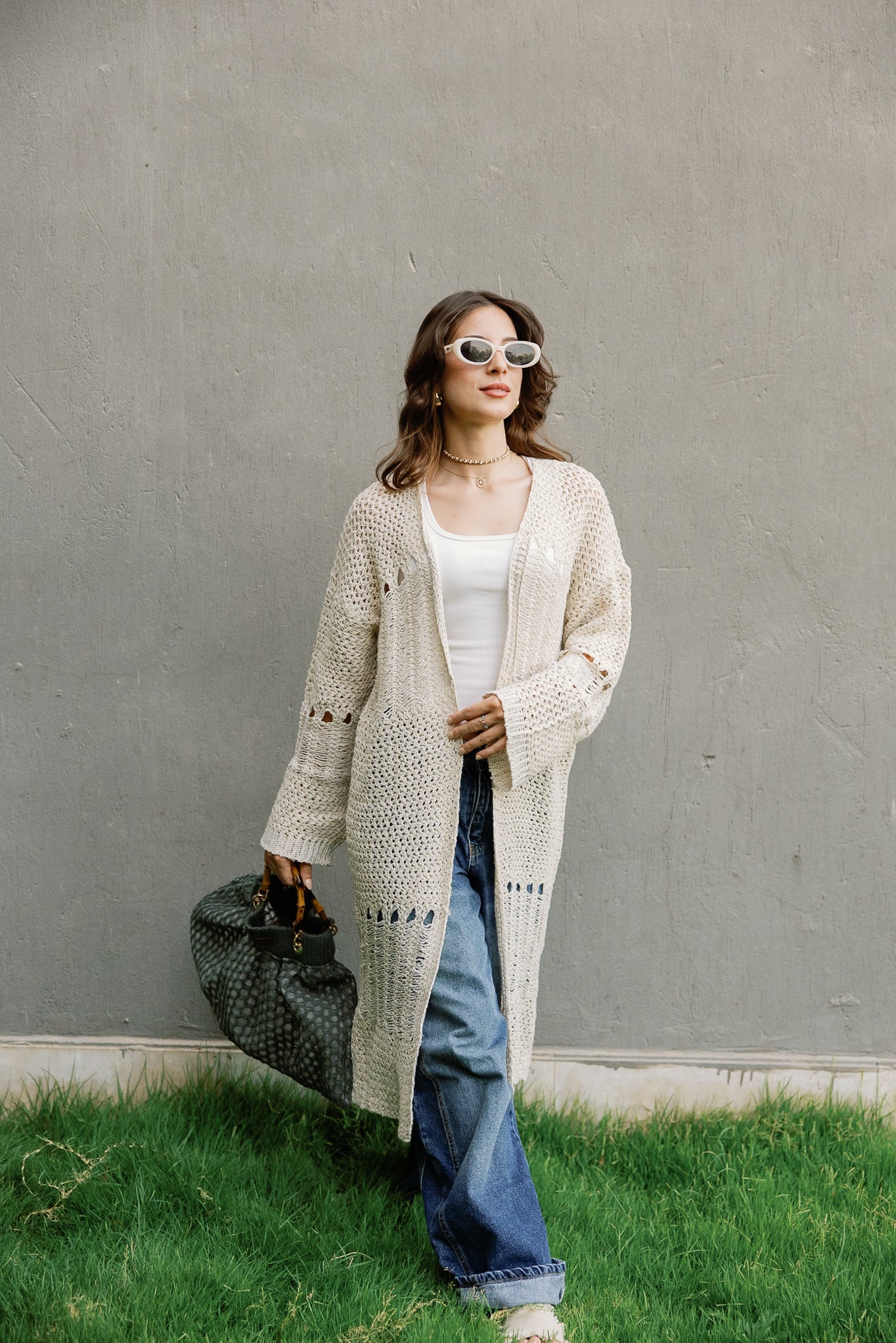 SeaSide Cardigan in Beige