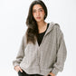 two way zipper pullover in greige