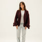 Floral Cardigan in Burgundy    (   pre order  )