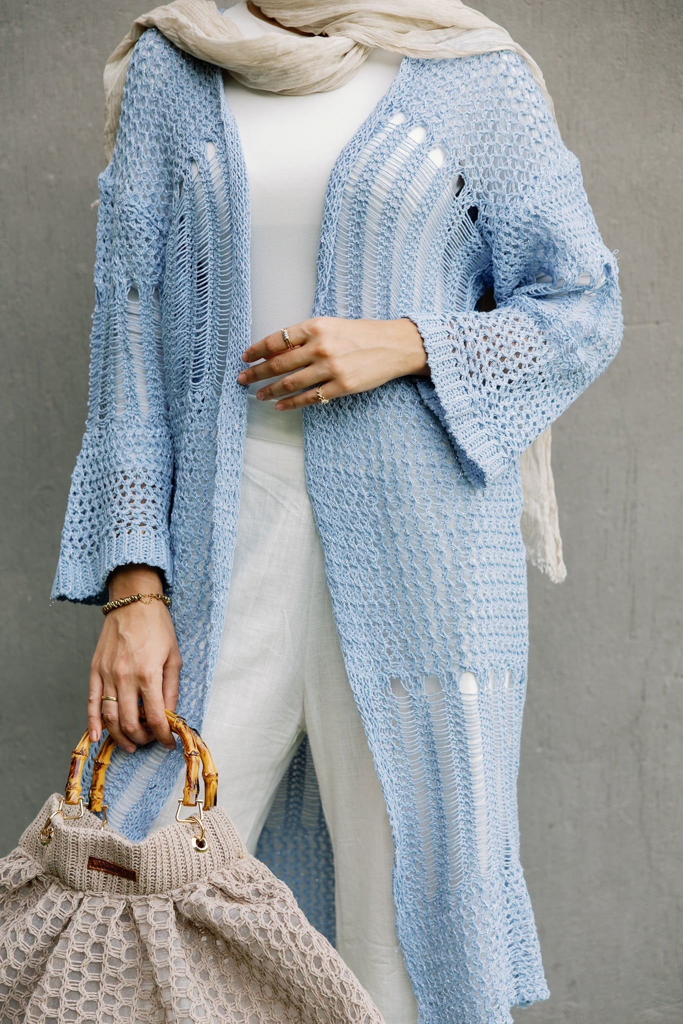 SeaSide Cardigan in Babyblue