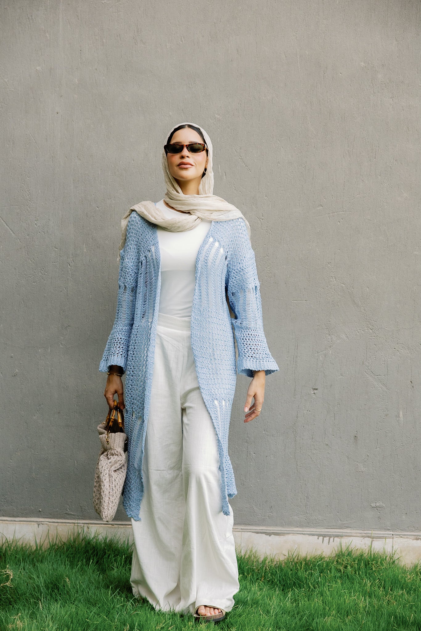 SeaSide Cardigan in Babyblue