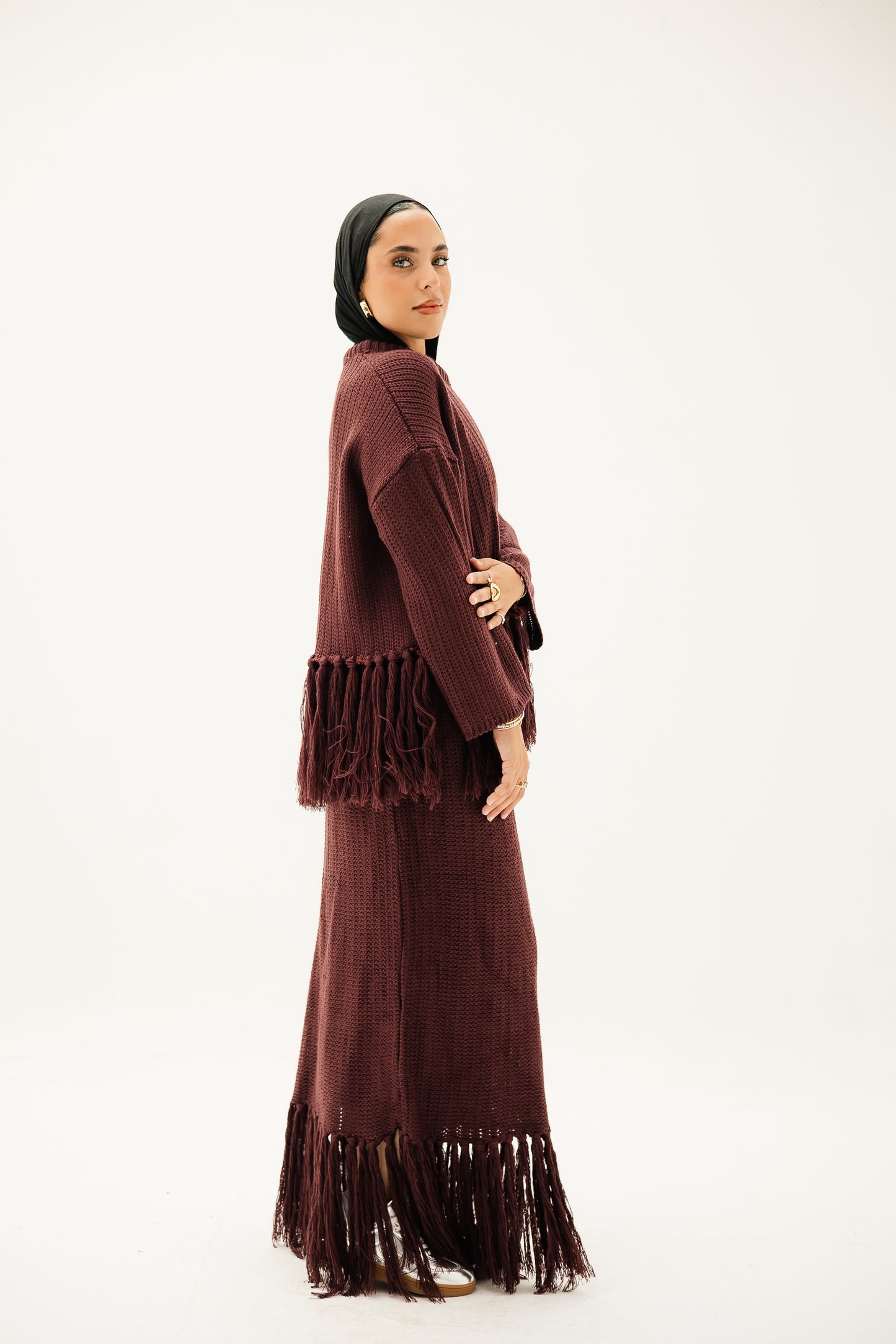 Tassel Flow set in Burgundy