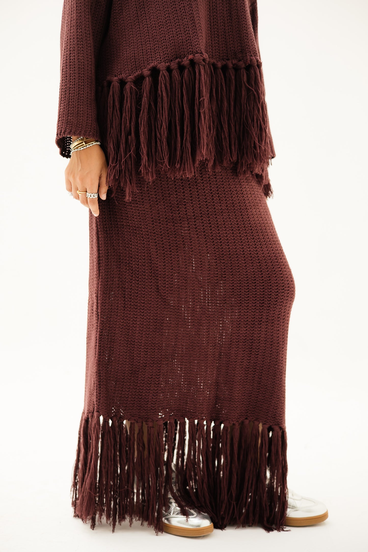 Tassel Flow set in Burgundy