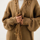 Free Spirit Fringe Cardigan in Mocha