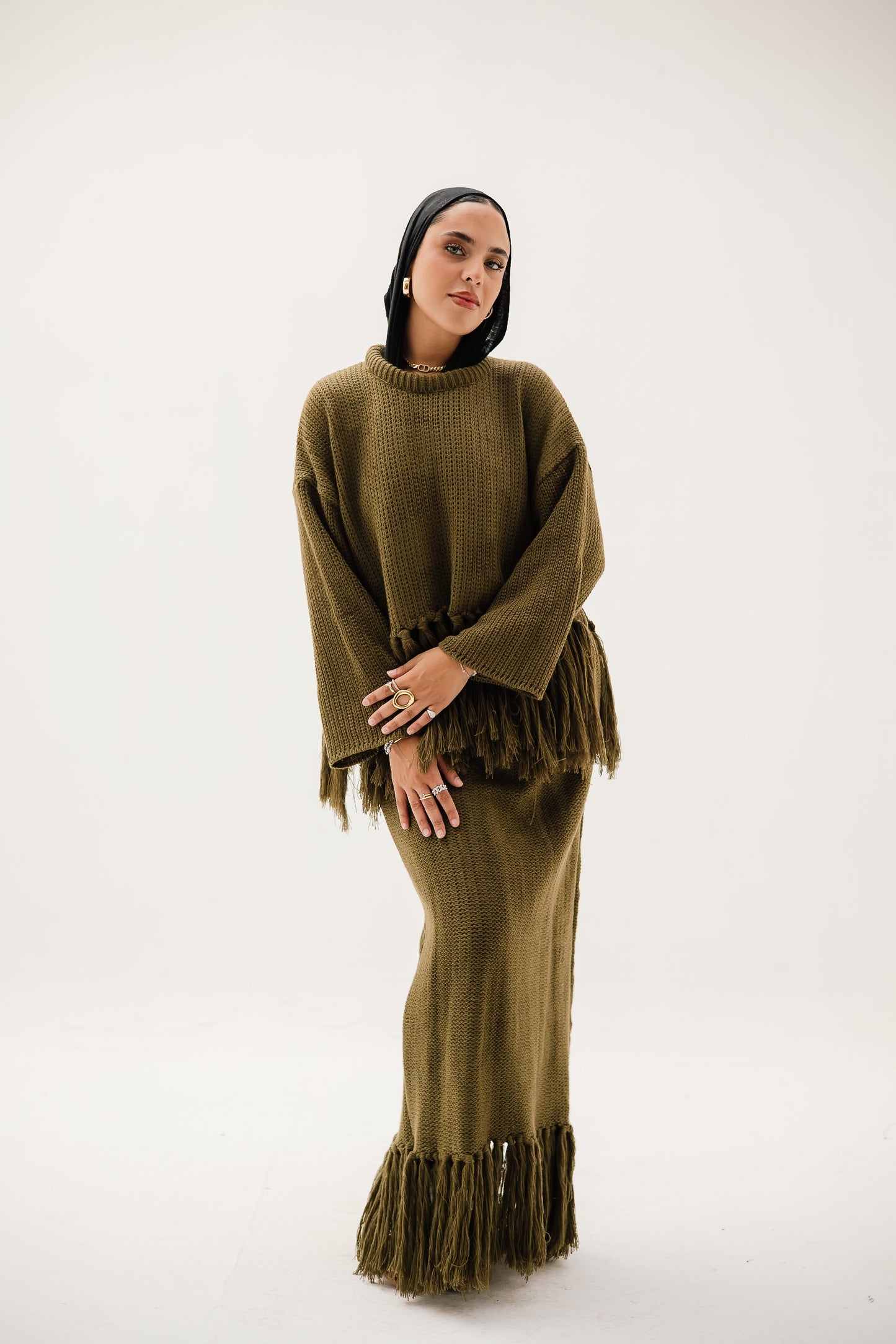 Tassel Flow set in Olive (Pre order)