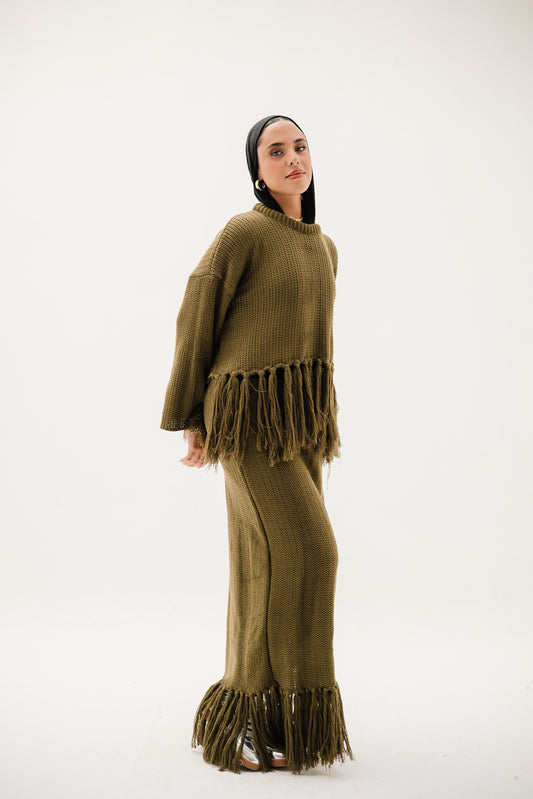 Tassel Flow set in Olive (Pre order)