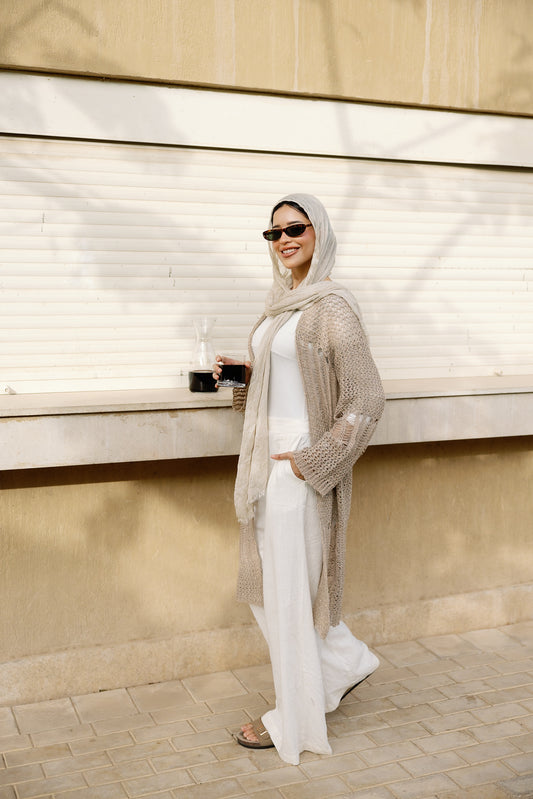 SeaSide Cardigan in Café