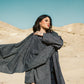 Aura Wrap Kaftan in Black