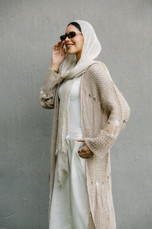 SeaSide Cardigan in Café