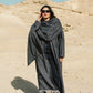 Aura Wrap Kaftan in Black
