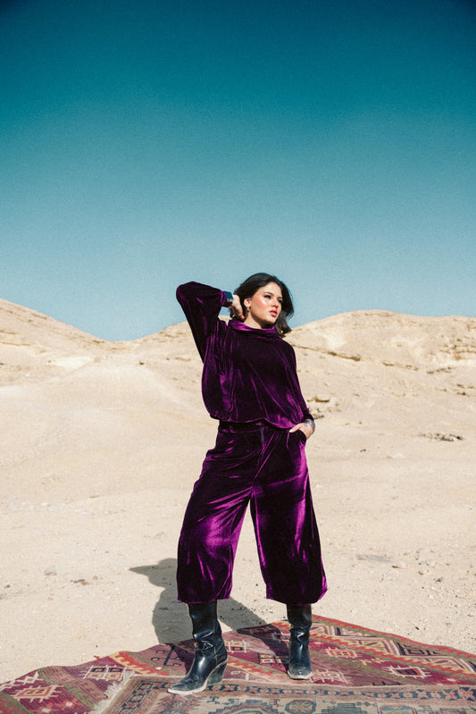 Velvet Cloud Set in Purple