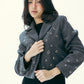 Pierced wool jacket in grey