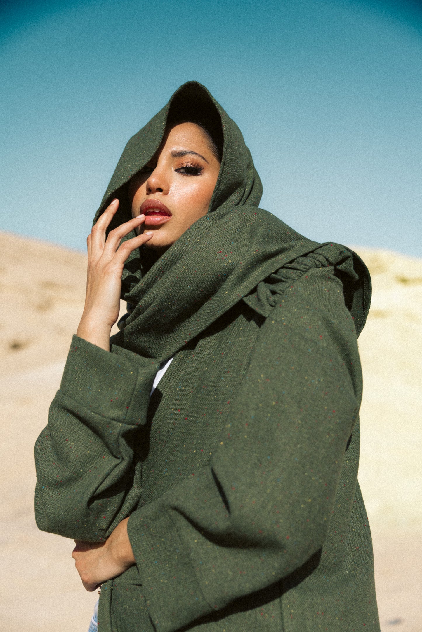 Aura Wrap Kaftan in Olive